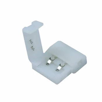 2Pin 10 mm Flexibilné LED Pásky Svetlo Konektor SMD5050 5630 5730 LED Pásiky Pásy Konektor pre jednofarebné Pásy Adaptér Konektor