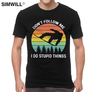 Úžasné nebudete Dodržiavať Mi Tričko mám Robiť Hlúpe Veci T Shirt pre Mužov Bavlna T-shirt Vtipné Krátke Rukávy Snowboarding Opice Čaj