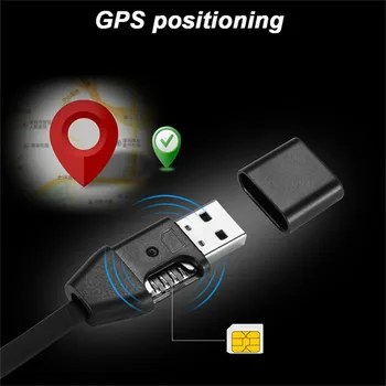 Micro USB Nabíjací Kábel GPS Lokátor Hlas Počúvanie GSM GPRS Reálnom Čase Sledovanie Pre iPhone a Android smart phone