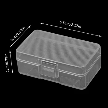 2021 Nové Mini Transparentné Prípade Držiteľ Úložný Box Pre 1x 9V Batéria Alebo 2x AA Batérie