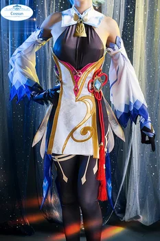 Genshin Vplyv Ganyu Cosplay Kostým Sexy Šaty Šaty Anime Halloween Uniformy pre Ženy úlohu hrať 2021 hra