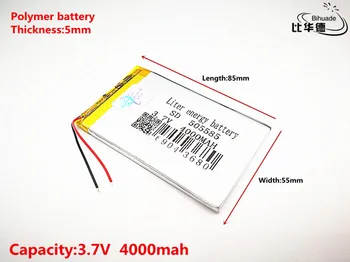 10pcs Liter energie batérie Dobré Qulity 3,7 V,4000mAH,505585 Polymer lithium ion / Li-ion batéria pre HRAČKA,POWER BANKY,GPS,mp3,mp4