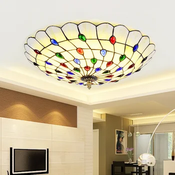 Európsky štýl strop dome svetlo Stredomoria obývacia izba, jedáleň, spálňa sklo lampa balkón romantický LED svetlo