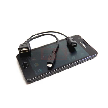 2 V 1, Micro USB OTG Host Moc Y Rozbočovač USB Adaptér Micro 5 Pin Samec Samica Kábel