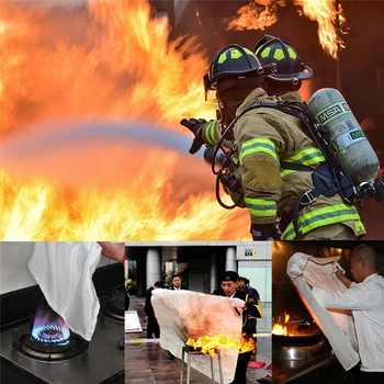 Horenie Núdzové Prežitie Bielej Ochranu Proti Požiaru Bezpečnostný Kryt Požiarne Núdzové Deka Laminát Oheň, Plameň Ohňa Deka