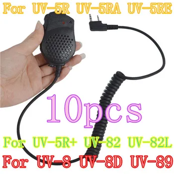 10pcs NOVÝ Ručný Mikrofón Mic Mini Reproduktor pre BAOFENG UV5R UV5RA UV-82 UV-82L UV-8 UV-8D UV-89 666S 777S 888S