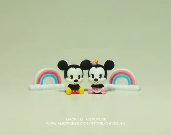 Disney Mickey Mouse Dúhový Most pozadie 2cm Akcie Obrázok držanie tela Anime Dekorácie Zber Figúrka Toy model detí