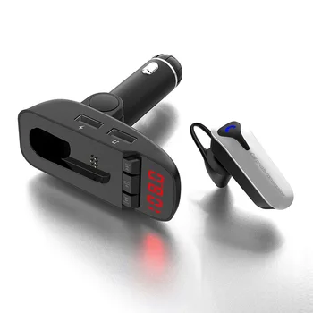 ER9 Bluetooth Bezdrôtové Slúchadlá Hands Free MP3 Adaptér auto FM Slúchadlá In-ear Cigaretový Zapaľovač Plug Kit USB Nabíjanie