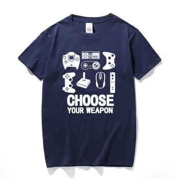 Nové Letné pánske T-shirt Vyberte Vaša Zbraň Hráč T Shirt Video Herný ovládač Tee Bavlna Krátky Rukáv Tričko
