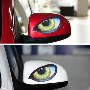 Zaujímavé Auto Samolepky 4Pcs 3D Stereo Reflexné Nálepky Mačka Oči Auto Universal Oči Zrkadlo Tvorivé nálepky Spätné De F7B5