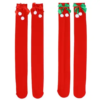 2 Páry Vianočné Kolená, Pančuchy Nad Kolená Ponožky Strany Pančuchy, Vysoké Ponožky