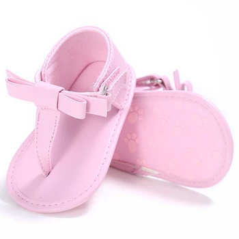 Roztomilé Dieťa Dievča Sandále 2018 Lete Stručný Módne Luk Pop Kvetinový Soft Topánky Podrážkou 0-18 mesiacov