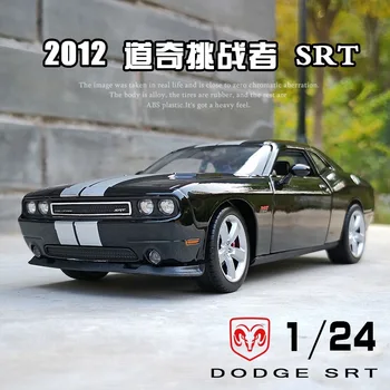 WELL 1:24 DODGE Challenger SRT 2012 Zliatiny Luxusné Vozidlo Diecast Vytiahnuť Späť Autá Model Hračka Kolekcie Xmas Gift