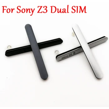 Originálny Kryt USB Nabíjací Port Prachu Plug Kryt + SIM Karta Port, Kryt Slotu Bývanie Pre Sony Xperia Z3 Dual D6633 Prachu Plug