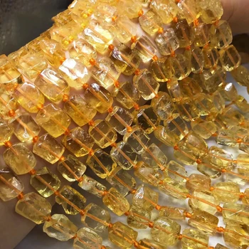 ICNWAY 15inch Kunzite Kyanite Amazon Kameň Citrine Zlaté Jahoda Crystal 10-15 mm Kocky Drahokam Korálky pre Šperky Robiť