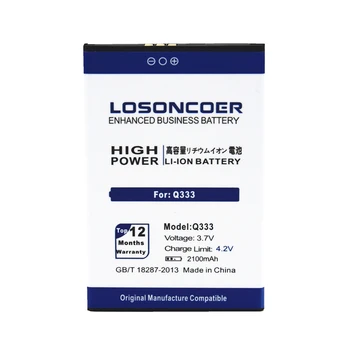 LOSONCOER 2100mAh Q333 Batérie pre micromax Q333 batérie Telefónu