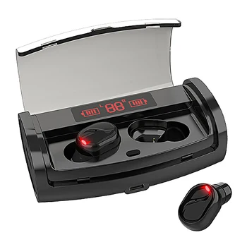 M18 Bluetooth Headset, TWS Bluetooth 5.0 Stereo Športové Vodotesný Digitálny Displej Plnenie Box Bezdrôtový Headset