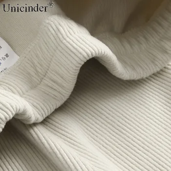 Unicinder 2020 Jeseň a v zime nových Plus veľkosť dámske oblečenie pletenie nohavice výkrm a zvýšenie bežné rovné nohavice # 6001