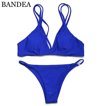 BANDEA Vintage Bikiny Žien Sexy Brazílske Bikini Set Plavky Pevné Plavky Ženy 2019 Pláž, Kúpanie Oblek Maillot De Bain