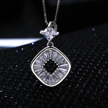 Ideálny Strieborné kovové pozastavenie Rozumnú cenu prívesok crystal náhrdelník šperky pekné 925 sterling silver Úžasné prívesky