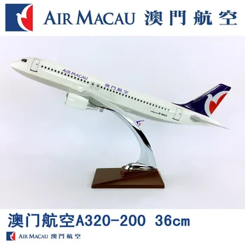 36 CM 1/100 boeing Airbus A320-200 modelu Air Macau airlines so stojanom zliatiny lietadlo lietadlo zberateľskú displej model kolekcie