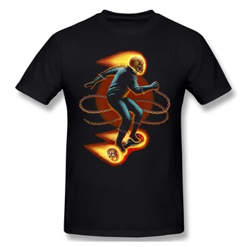 Muži Ghost Rider Komické Knihy, Čierne Tričko Na Hoverboard Čistej Bavlny Tees Harajuku Tričko