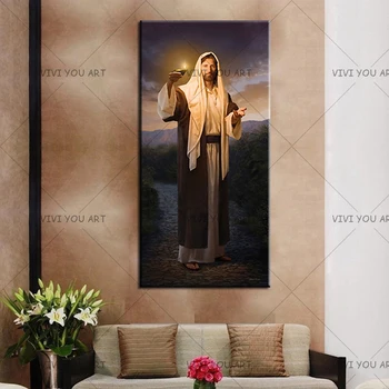 Slávny Handmade Ježiš olejomaľba na plátne umenie domov výzdoba kostola wall art obraz obývacia izba dekor maľovanie
