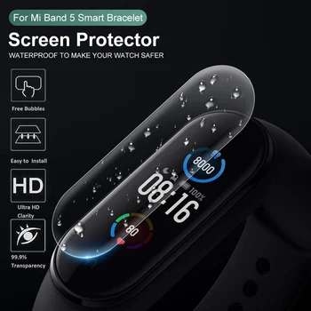 Mäkké Fólie Pre Xiao Mi Pásmo 5 NFC Inteligentný Náramok Nie Tvrdeného Skla Príslušenstvo Úplné Pokrytie Pre Xiomi MiBand 5 Screen Protector