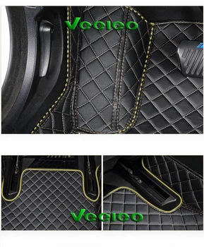 Veeleo + Custom Fit - 8 Farieb Kože Auto Podlahové Rohože pre Subaru Forester Roky 2013-2018 Vodotesný, Anti-slip 3D Predné & Zadné koberce
