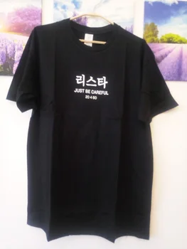 Kórea Japonský letné bavlnené trička, topy Len si dajte pozor Lotus SIAM slová olejomaľba Hip Hop streetwear Grafické T-Shirt