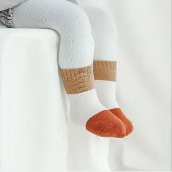 0-8Year 5Pairs/LotWinter nové detské ponožky pribrala teplé detské froté ponožky česanej bavlny voľné ústa, baby, deti trubice ponožky