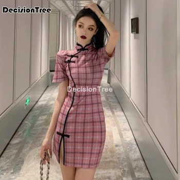 2021 sexy žena cheongsam čínske šaty vintage čínsky štýl šaty dámske qipao party šaty tlačidlo vestido