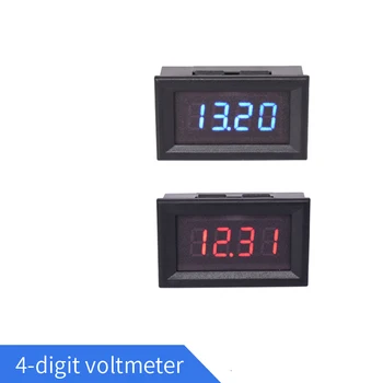 4 bitový Digitálny Voltmeter DC 3.5 V 30V Digitálny Voltmeter Napätie Panel Meter Červená/Modrá Pre 6V alebo 12V Electromobile Motocykel, Auto