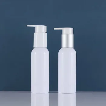 100 ml clear/white plastové PET fľaše s matná biela strieborná čerpadlo pre mlieko/emulzie/nadácie/sérum kvapaliny starostlivosti o pleť balenie
