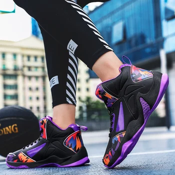 Jar 2021 nové športové bežecké topánky basketbal topánky fialová čierna opotrebovaniu zvýšiť priedušná mužov a žien k dispozícii