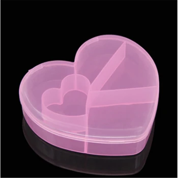 5 Slotov Srdce Tvar Plastové Úložný Box Módne Ženy Make-Up Domov Obývacia Organizátor Kozmetické Kúpeľňové Doplnky 4 Farby-