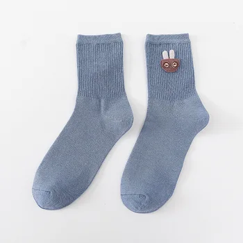 Novinka Ženy Ponožky Japonský Kawaii Tvorivé Dievčatá Ponožky Zábavné Králik Bavlna Dlhé Ponožky Ženské Kvality Módne Šťastný Posádky Ponožky