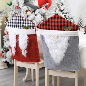 2 Ks Vianočné Stoličky Kryt Santa Claus, Vianočné Dovolenku Strany Festival Domov Stole, Kuchyňa Prestieranie Nastaviť