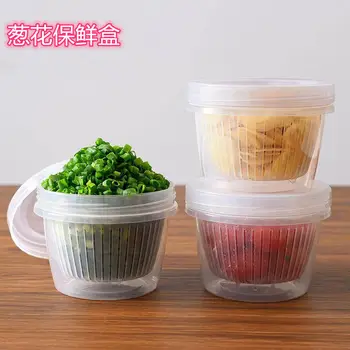 Kuchyňa úložný box chladnička špeciálne zelená cibuľa zázvor, cesnak úložný box uzatvorených plastových mozgov ovocie box