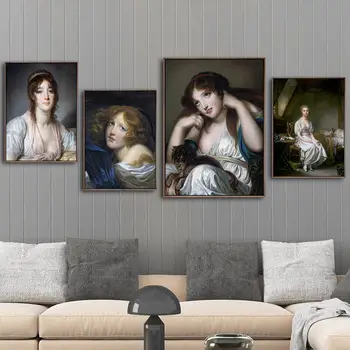 Domáce Dekorácie Vytlačiť Plátno Umeleckých obrazov na Stenu pre Obývacia Izba Olej bez rámu Výkresy Plagát Paitings francúzska Jean-Baptiste Greuze