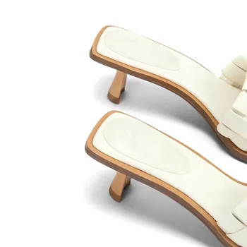 2021 nové letné sandále Dámske bavlnené hornej otvorené prst vysokým podpätkom sandále dámske topánky