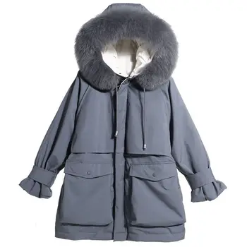 Dámske oblečenie Pravidelné Pevné Áno Zips A-Línia Standard Celý Sustans Bežné dámske zimné kabáty