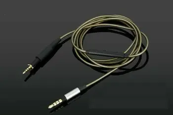 Strieborné Pozlátené Nahradenie Audio Kábel s Diaľkovým Mic Pre AKG K450 K451 K480 Q460 K452 slúchadlá