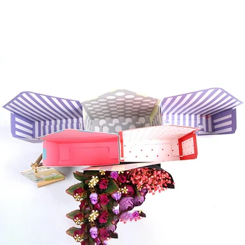 2020 Romantický Obálky Prúžok Kvetinové Kytice Papier Balenie Box Držiteľ Kvetinárstvo Darček Domáce Dekorácie DIY Navrhnúť Nové