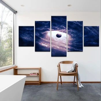 HD Vytlačené 5 ks Plátno na Maľovanie Priestor Planéty Galaxy Maľovanie Na Plátno Domáce Dekorácie na Stenu Dekor Pre Obývacia Izba drop shipping