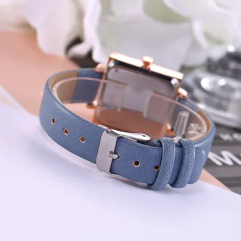 Horúce kórejský fashion square dial jednoduché stupnice lady quartz hodinky študentka, zápästie