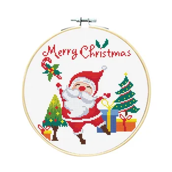 Vianočné DIY výšivky materiál súprava začiatočník cross stitch súpravy pre dospelých zábavné výšivky súprava domáce dekorácie 1