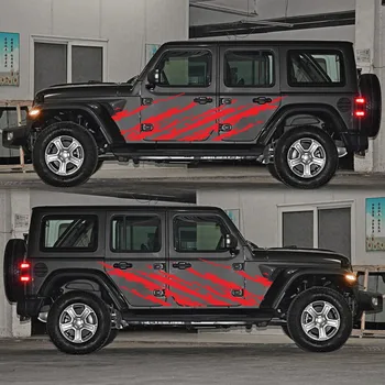 2 KS Jeep Wrangler telo nálepky exteriérové dekorácie úprava zaujímavé vinylové kotúča, auto diely