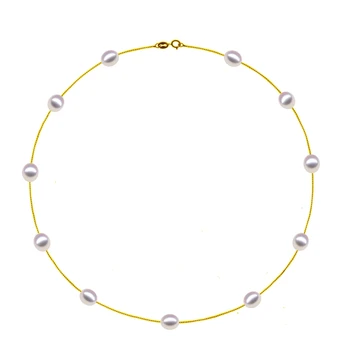 Skutočné S925 Mincový striebro náhrdelník gypsophila série najvyššej kvality pearl šperky prírodných sladkovodných perál náhrdelník pre ženy