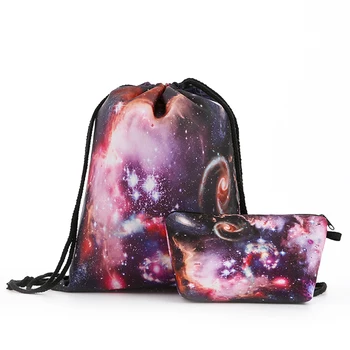 Batoh Hviezdne nebo tašky šnúrkou Kozmetické Vyhovovali módne tlač cestovných mužov tašky Žien ramenný softback cestovné UNISEX nové